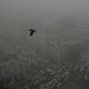 Traffic moves around a smog-enveloped Connaught Place, the heart of Delhi, India. (Image: AP)